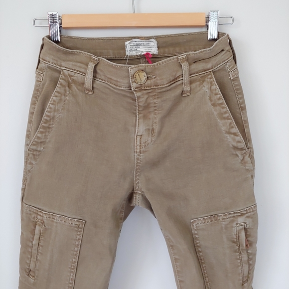 Current/Elliott Skinny Cargo Pants Jeans Olive Green Size 26 - Picture 8 of 16